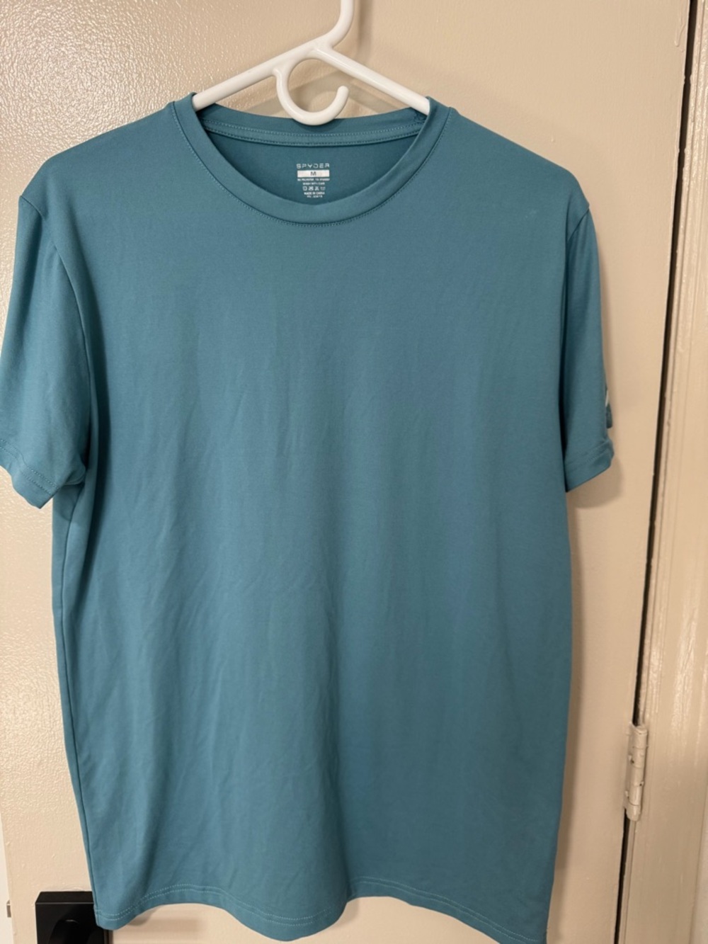 Spyder Mens Teal Blue Short Sleeve Shirt